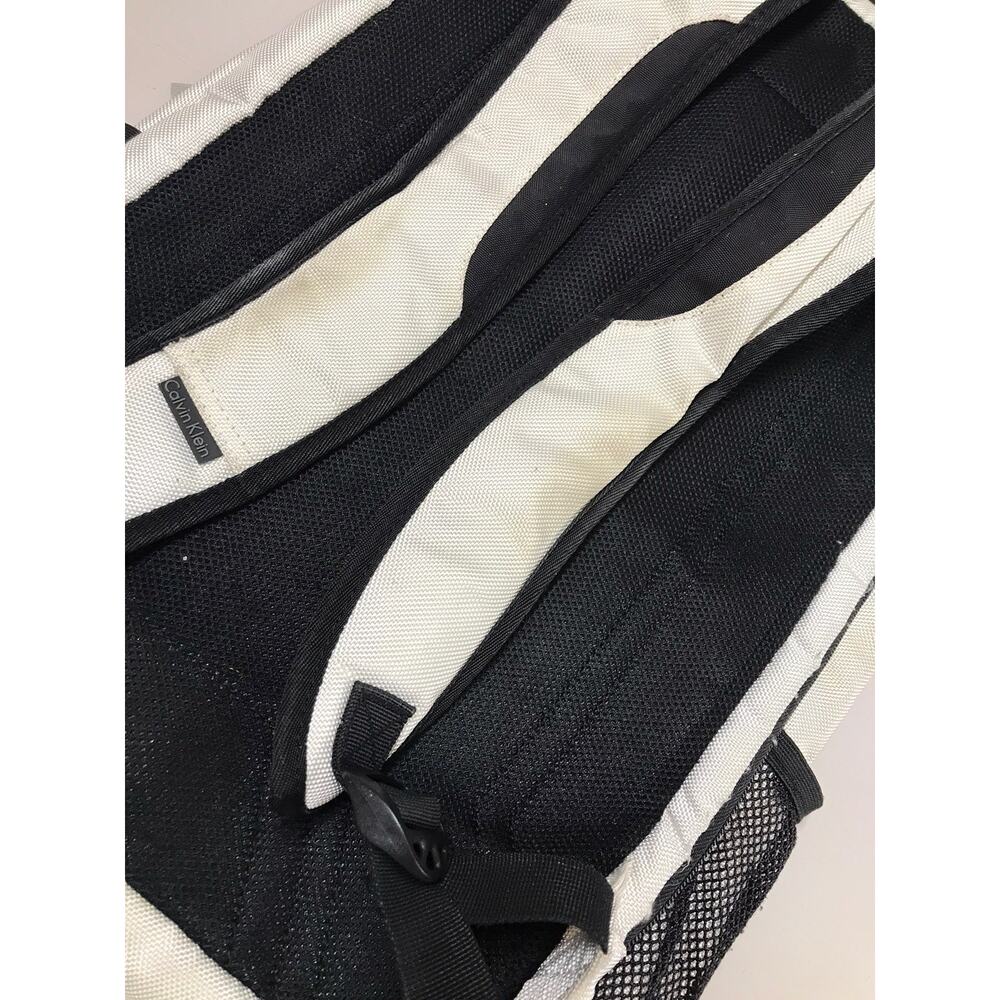 Calvin Klein Backpack Silver Black Laptop Bookbag Multi Pocket School $139.50 - Picture 13 of 16